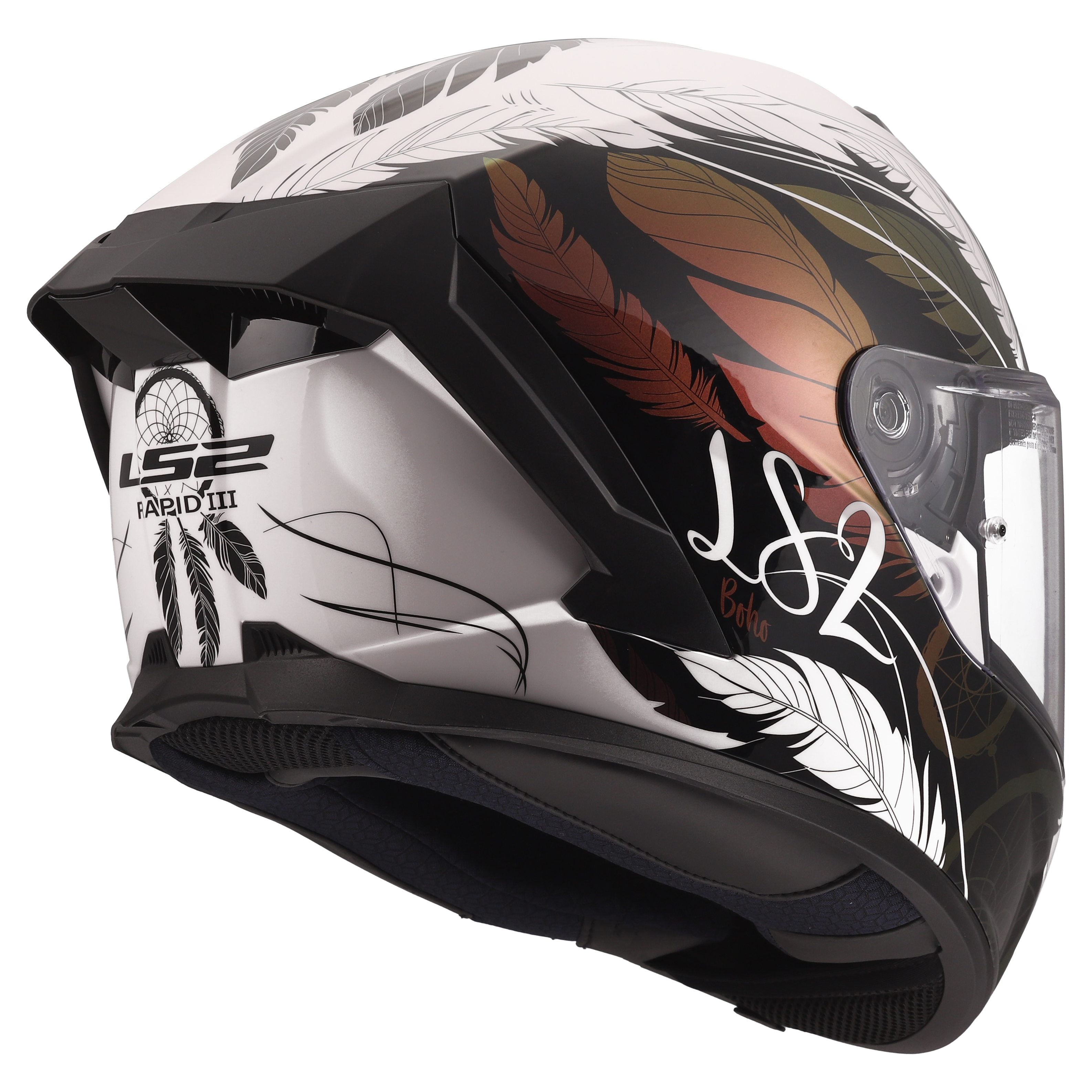 LS2 FF820 RAPID III BOHO WHITE BLACK PINK   16820090 (7)